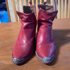 Red cowboy boots